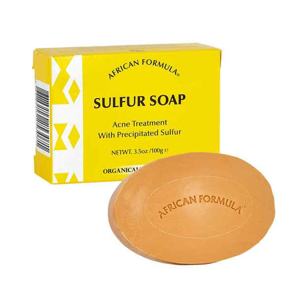 Sulfur Soap Jabon de Azufre (6-PACK) Acne Treatment Facial Soap (3.5oz) by Sulfur Soap African Formula