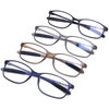 AQWANO Flexible Reading Glasses for Women Men, TR90 Lightweight Durable Readers Computer Blue Light Blocking Anti UV Ray/Eye Strain/Glare +3.0