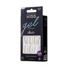 KISS Gel Fantasy Press On Nails, Nail glue included, 'How Dazzling', Silver, Medium Size, Square Shape, Includes 28 Nails, 2g glue, 1 Manicure Stick, 1 Mini File