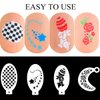 Bowitzki 5pcs Reusable Face Paint Stencils for Body Art Painting Halloween Party Makeup Temporary Tattoos Stencils (Animal Print(A))
