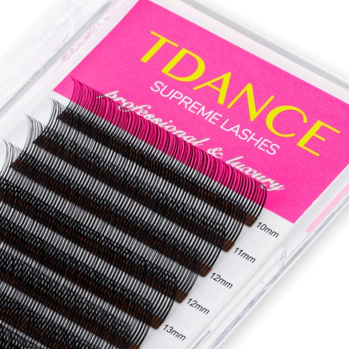 TDANCE Lash Spikes Matte Black 5D Spikes Lash Extensions Natural Look 5D Flower Eyelash Extensions for Professional Use(5D-Flower,D-0.07,10-17mm)