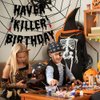 Quimoy Have a Killer Birthday Decorations, Halloween Banner Decorations, Halloween Decorations with 12 Pcs Bat Wall Sticker Décor Party, Kid Party,Haunted House Decor-Black