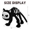 Koiernr Halloween Stuffed Plush Toys, Halloween Black Cat Plush Toy, Skeleton Black Cat Stuffed Animal Pillows Black Cat Plushie Toys Gifts for Kids Adults Birthday Gifts Halloween Home Decor
