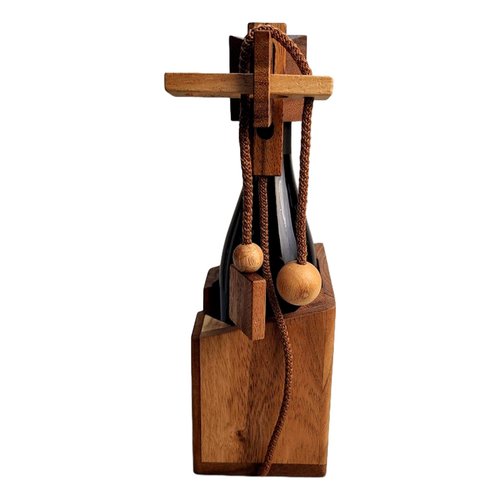 Connoisseur's Dilemma Wine Bottle Puzzle Wine Gifts Funny Wine Gifts for Wine Lovers Wood Brain Teaser Puzzle
