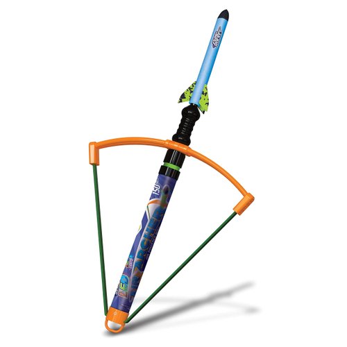 Geospace Hand Held Self Propelled AIR Archer Air Powered Flying Rocket Outdoor Toy for Boys & Girls - Includes 1 Pull & Release Air-Powered Bungee Archery Bow Launcher & 1 Safe Foam Pump Rocket