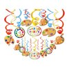 Kristin Paradise 30Ct Art Hanging Swirl Decorations, Sip n Paint Party Supplies, Little Painting Artist Birthday Theme Decor for Boy Girl Kids Baby Shower