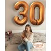 Number 50 Orange Balloons 40 Inch Giant Orange 50 Number Foil Helium Balloons for 50th Orange Birthday Party Supplies 50th Anniversary Events Decorations