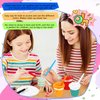 48 Pcs Kids Paint Cups 24 No Spill Paint Cups with Lids Paint Containers with 24 Toddler Paint Brushes for Girls Boys Art Preschool Classroom Furniture Supplies