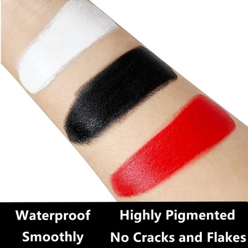 Go Ho White Face Paint,Oil Based Waterproof Cream White Face Paint Stick,White Face Body Paint for Halloween Cosplay Zombie Skeleton Clown Goth Makeup