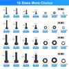 SATANTECH 1600PCS Metric Screw Assortment M2 M3 M4 M5, Grade 12.9 Alloy Steel Metric Bolts and Nuts Assortment Kit, Hex Socket Head Cap Metric Machine Screws Nuts and Bolts and Flat&Lock Washers Set