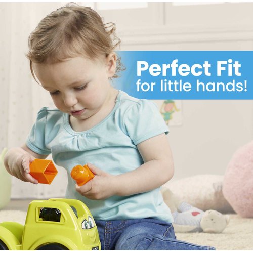 MEGA BLOKS Toddler Building Blockstoy Car with 1 Block Buddies Figure, Raphy Recycling Truck for Toddlers 1-3