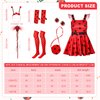 Mikovivi LLadybug Costume Set, 7pcs 100 Days of School Ladybug Costume Accessories Ladybug Halloween Costume Ladybug Dress Costume