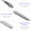 DOITOOL Spiral Ear Wax Remover Spiral, 5pcs Ear Wax Removal Stainless Steel 360° Spiral Cleaning Ear Pick Earwax Remover Spiral (Silver)