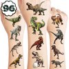 108 PCS T Rex Dinosaur Temporary Tattoos Birthday Party Decorations Favors Supplies Decor 3D Tyrannosaurus Rex Dino Trex Cute Stickers For Toddller Boys Girls Gift School Prizes Rewards