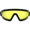 Birdz Eyewear Wing Watersports, Skydiving & Motorcycle Safety Goggles Padded Black Frame w/Clear Smoke Yellow Lenses