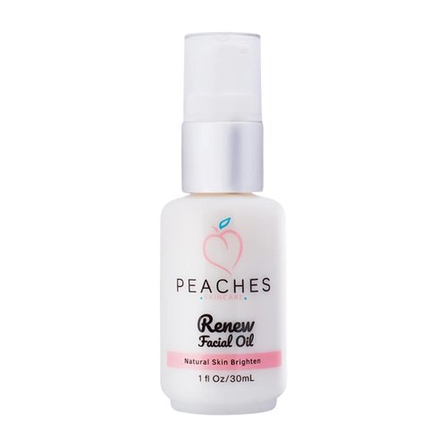 Peaches Skin Care Renew Facial Oil (1 Oz) - Skin Repair Face Oil w/Grape Seed Oil, Olive Oil Bergamot Fruit Oil -Potent Anti Aging Oil for Radiant & Firm Skin Face Care for Skin Damage and Acne Spots