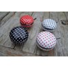 Basil Polkadot Big Bicycle Bell - Ding Dong - 80mm - Red With White Dots