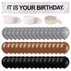 It is Your Birthday Banner, The Office Theme Infamous Husband Birthday Party Decorations,Grey Brown Black Latex Balloons,White Crepe Streamer Rolls + Tape,The Office Birthday Decorations 49Pcs Kit