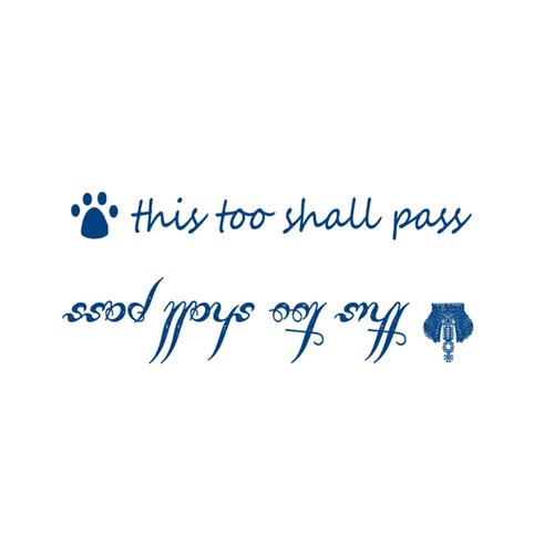 Oottati Semi Permanent 2 Weeks Long Last Waterproof Small Cute Temporary Tattoos, 100% Plant-Based Ink Infinity Realistic 2 Sheets Words Quotes This too shall pass