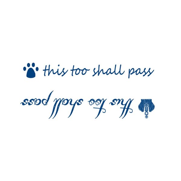 Oottati Semi Permanent 2 Weeks Long Last Waterproof Small Cute Temporary Tattoos, 100% Plant-Based Ink Infinity Realistic 2 Sheets Words Quotes This too shall pass