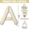 Letter Balloons Beige,40 Inch Letter A Balloons,A-Z Alphabet Name Foil Balloons,Big Single Cream Aluminum A Word Balloons Helium for Birthday,Anniversary,Baby Shower,Wedding Party Supplies Decorations