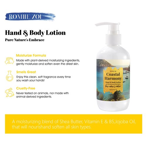 ROMIIE ZOI Ibiza Coastal Harmony Hand & Body Lotion - Island Breeze Scent, 236ml (8 fl oz)