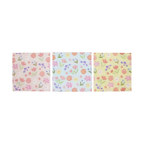 Spring Party Paper Napkins, 24 ct | Floral Paper Napkins | Easter Party Tableware | Pastel Flower Paper Napkins