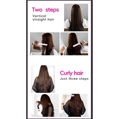 Travel Curling Iron Curling Iron Lets You use it Anywhere, straightening or Curling (Black)