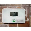 NewlineNY Step On Super Mini Smallest Travel Bathroom Scale with Protection Sleeve: NY-SMS-S001-BG + SBB0638SM-WH Off White