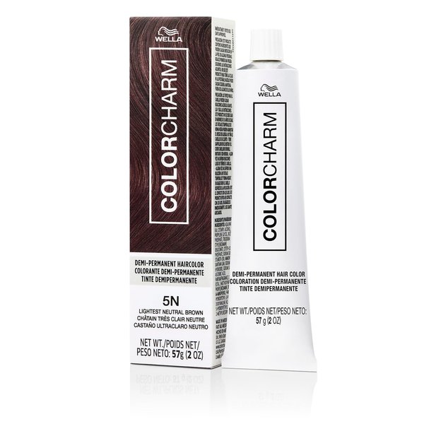 COLORCHARM Demi Permanent Hair Color| 5N Lightest Neutral Brown| Gloss, Refresh and Tone |2 Fl Oz