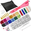 Bedazzler Kit with Rhinestones, Bedazzle Tool Gun, Hotfix Rhinestones Applicator for Clothing, Clothes, Fabric, Wood, Cardstock, Leather - 3400 Pcs Hot Fix Rhinestones 3mm 4mm 5mm SS10/SS16/SS20
