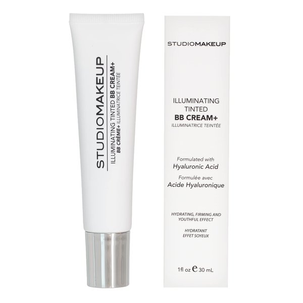 StudioMakeup Illuminating Tinted BB Cream – 1 fl oz / 30 mL Light to Medium Coverage BB Cream Foundation - Lightweight Foundation with Hydrating and Illuminating Hyaluronic Acid - For All Skin Types