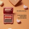 Kiss New York Magic Eyebrow Stamp Eyebrow Powder Straight Shape (Cocoa Brown)