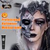 Halloween Black Face Body Paint,Clown Black Makeup Tube,Washable Black Face Paint For Halloween SFX Skull Joker Zombie Vampire Skeleton Goth Cosplay Makeup