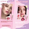 Likesing 3 Pieces Clear Lipstick Set, Pink Crystal Jelly Flower Color Changing Lipstick, Tinted Lip Balm Makeup Color Stay Lip Moisturizing Lip Stick Gift For Girls