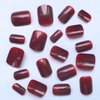 Bellelfin 240pcs Short Press on Nails Burgundy Full Cover Short Square Glossy Fake Nails Acrylic Artificial False Nail Tips with 5 Sheets Adhesive Glue Tabs for Women and Girls Fingernails Design