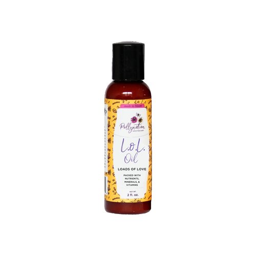 Pollynation "LOL" Loads of Love Hair Oil (2 oz) | Multi-Benefit Hair Oil for all Hair Types | Organic Castor Oil & Natural Ingredients for Protection with Dry Skin or Hair | Handcrafted, 100% Pure