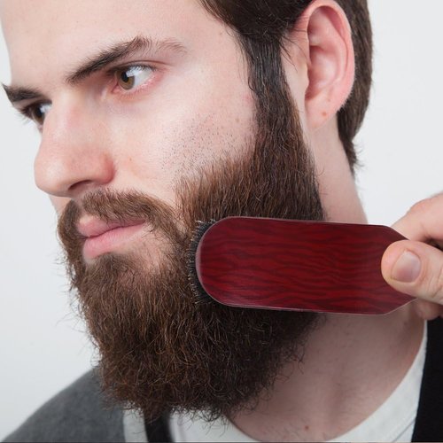 Boar Bristle Hair Brush, Medium Firmness Reinforced Natural Wave Bristles Comb Soft Curly Frizzy Wavy Dry Damaged Hair Hair styling Tools Brown Wood Handle Long Short Thin Fine Firm Hair Men Women