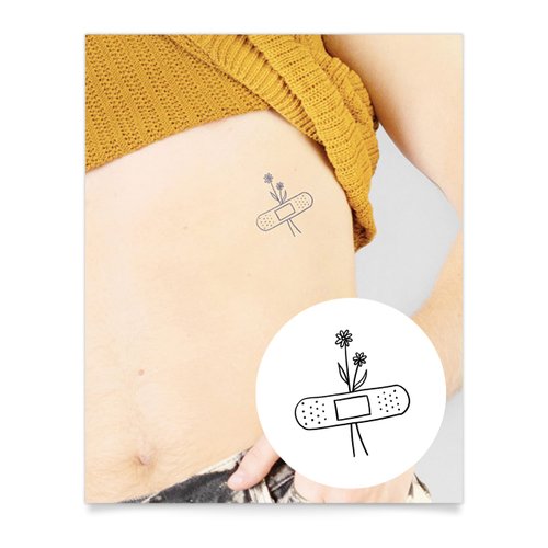 Inkbox Temporary Tattoos, Semi-Permanent Tattoo, One Premium Easy Long Lasting, Water-Resistant Temp Tattoo with For Now Ink - Lasts 1-2 Weeks, Time for Healing, 3 x 3 in