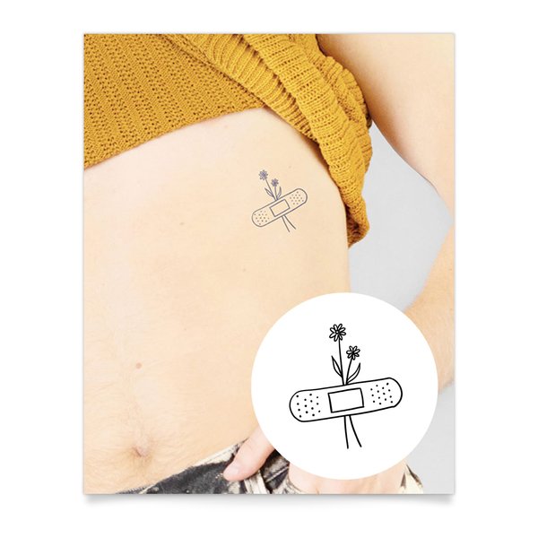 Inkbox Temporary Tattoos, Semi-Permanent Tattoo, One Premium Easy Long Lasting, Water-Resistant Temp Tattoo with For Now Ink - Lasts 1-2 Weeks, Time for Healing, 3 x 3 in