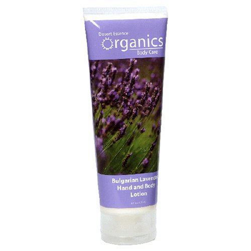 Desert Essence Organics Body Care Hand and Body Lotion, Bulgarian Lavender, 8-Ounces (Pack of 3)