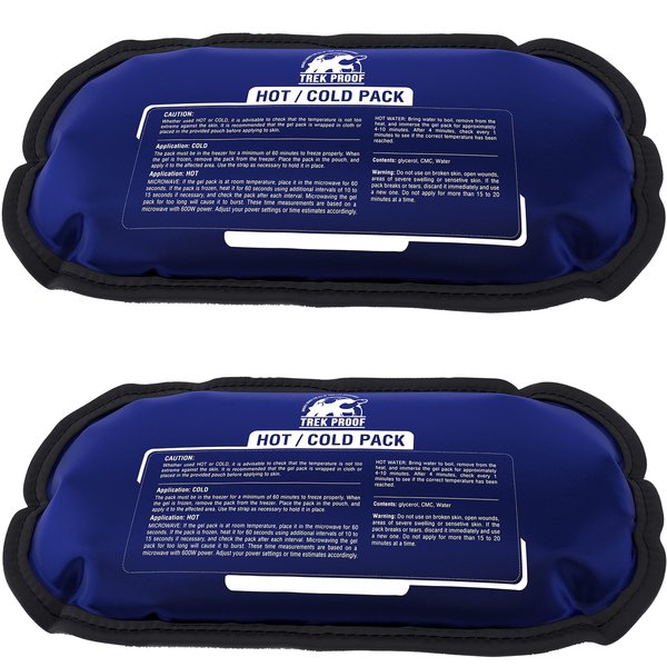Ice Pack – Reusable Hot and Cold Therapy Gel Wrap Support Injury Recovery, Alleviate Joint and Muscle Pain – Rotator Cuff, Knees, Back & More (Gel Packs (2) Without Wrap)
