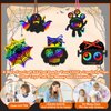 FEBSNOW Halloween Crafts for Kids, Magic Rainbow Halloween Scratch Art Paper Cards Halloween Tree Hanging Ornaments Halloween Gifts for Kids Holiday Party Favors Games (Halloween)