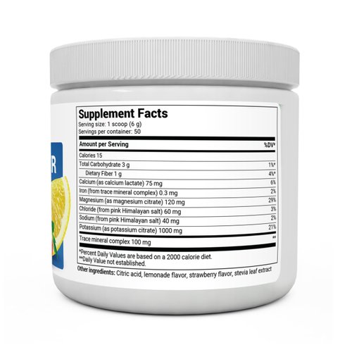 Dr. Berg Hydration Keto Electrolyte Powder - Enhanced w/ 1,000mg of Potassium & Real Pink Himalayan Salt (NOT Table Salt) - Strawberry & Lemonade Flavor Hydration Drink Mix Supplement - 50 Servings
