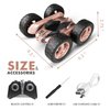 Tecnock Remote Control Car for Kids,360 ° Rotating Double Sided Flip RC Stunt Car,2.4Ghz 4WD Toy Car with Rechargeable Battery for 45 Min Play,Great Gifts for Boys and Girls(Pink)