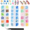 3 Boxes 3D Mixed Ocean Theme Nail Art Polymer Clay Slice Accessories Summer Shell Octopus Starfish Clownfish Nail Art Charms with Tweezers for DIY Nail Art Designs Manicure Decoration