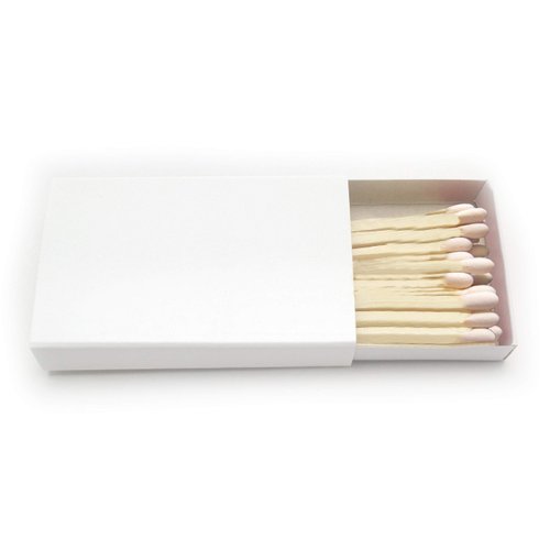 Party Favors Plus 50 Plain White Cover Wooden Matches Box Matches