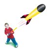 Geospace Hand Held Flying Pump Rocket 19" Long Mini Set - Launcher & Foam Flying Rocket for Outdoor, Backyard or Indoor Play for Kids