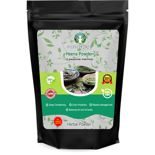 AYURVEDASHREE Natural &amp; Pure Henna Powder (Lawsonia Inermis) 200 Gm | Red Henna Hair Color | Trip...