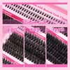 Focipeysa Cluster Eyelash Extensions Fluffy Eyelash Clusters with Bottom Lashes 14-20mm Lash Clusters 315pcs Individual Eyelash DIY Lash Extension for Beginners (60D 80D 100D Mixed)